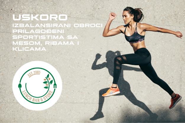atletičarka u helankama trči. USKORO Izbalansirani obroci prilagođeni sportistima sa mesom, ribama i klicama