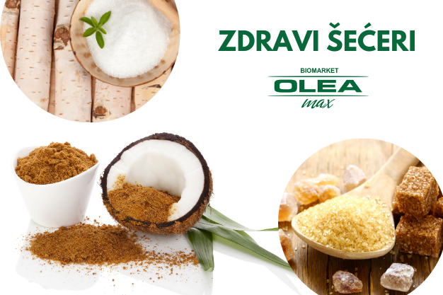 kokosov šećer, brezin šećer. tršćani šećer, zdravi šećeri