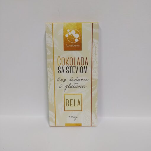 Loveberry čokolada sa steviom - bela