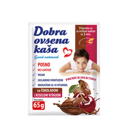 Dobra ovsena kaša sa čokoladom i višnjom 65g